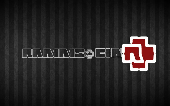 Rammstein logo with red cross symbol