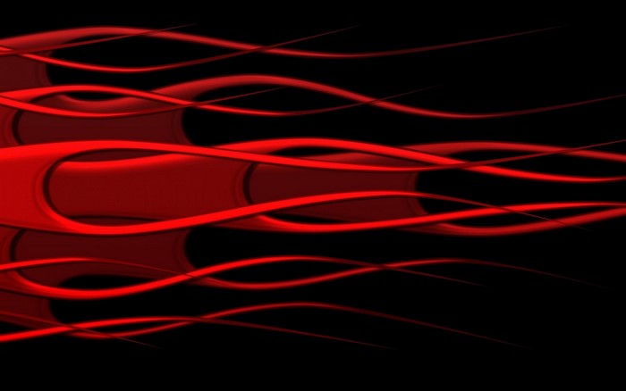 Abstract red flames on black background