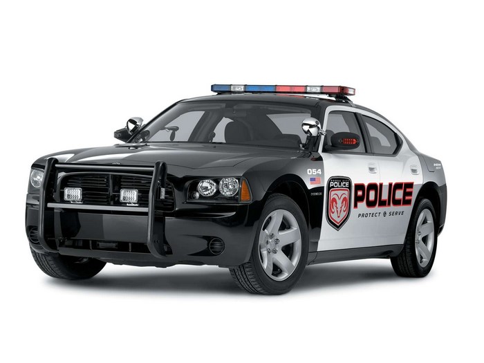 Dodge Charger Police Car with Push Bumper
