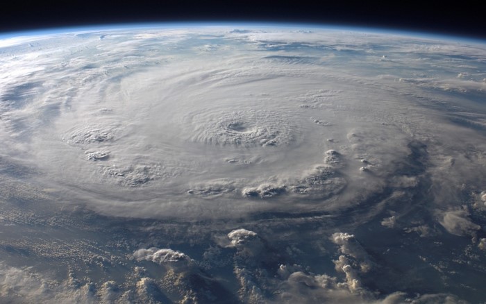 Hurricane viewed from space
