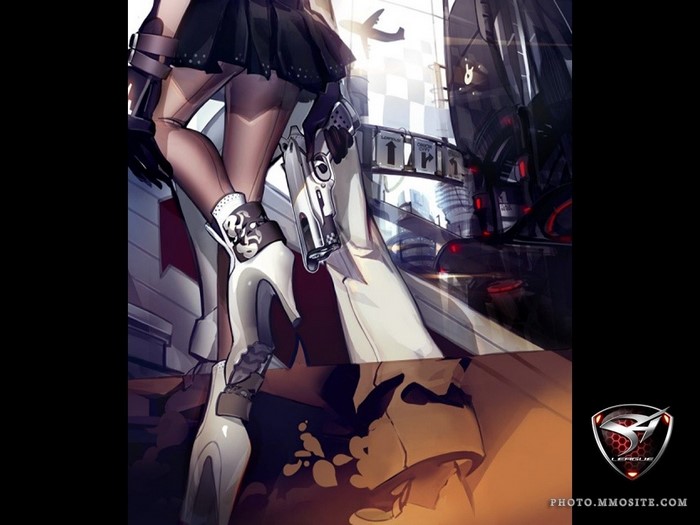 Anime girl with gun in S4 League