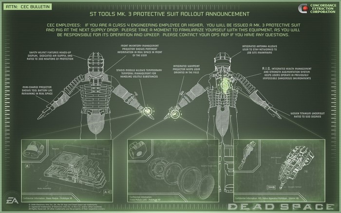 Dead Space MK. 3 Protective Suit Blueprint