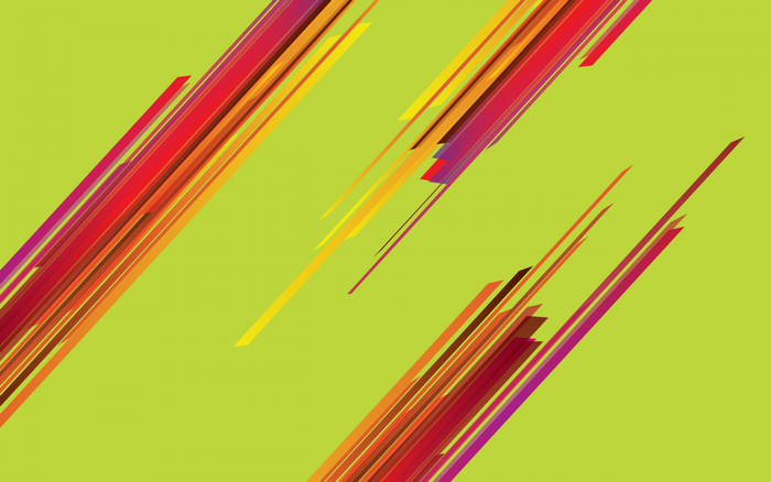 Abstract colorful diagonal lines on a light green background