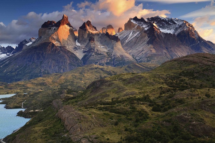 Torres del Paine, Patagonia, sunset, National Park, Chile, 4k, HD