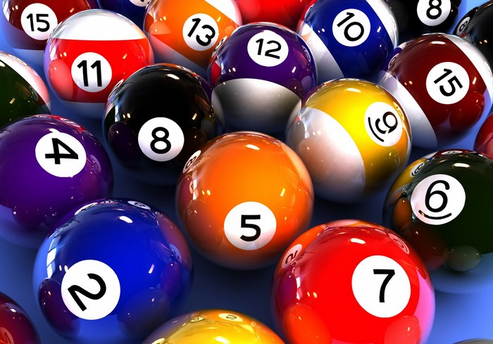 Colorful Billiard Balls in Play Arrangement