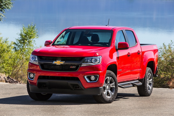 Red Chevrolet Colorado Pickup Truck