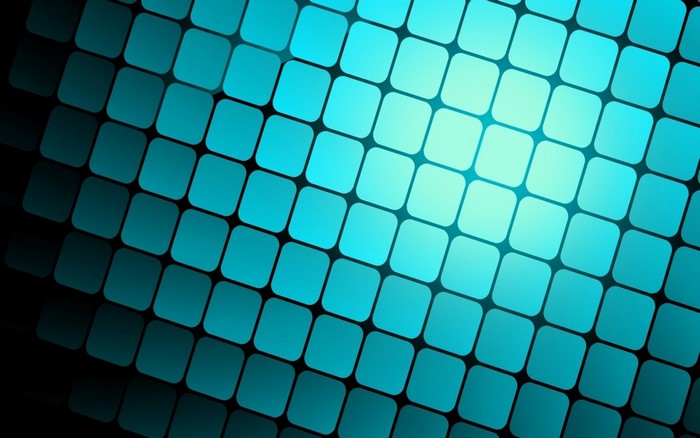 Abstract blue and green rounded squares pattern