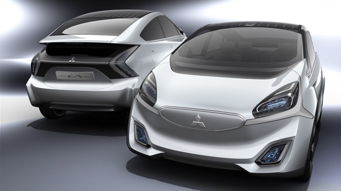 Mitsubishi CA-MiEV concept electric car front and back