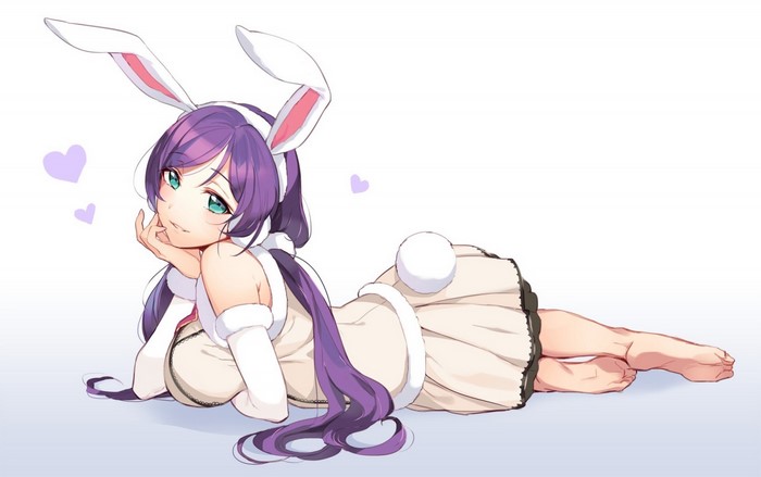 Toujou Nozomi from Love Live! bunny girl illustration