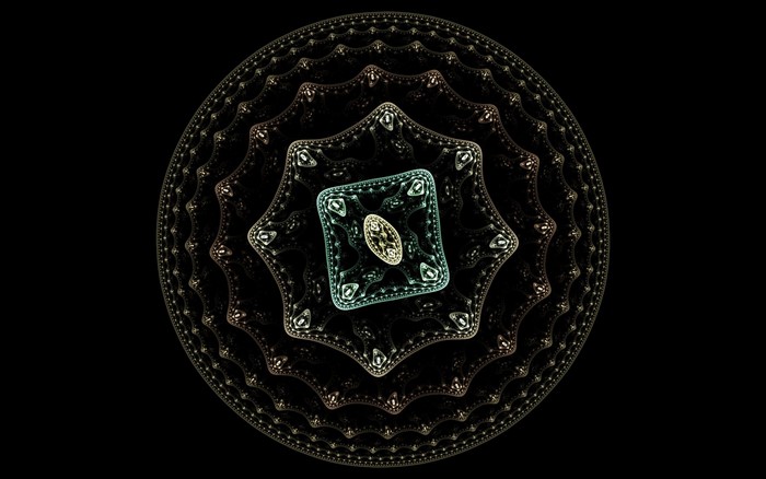 Abstract fractal circle with intricate patterns