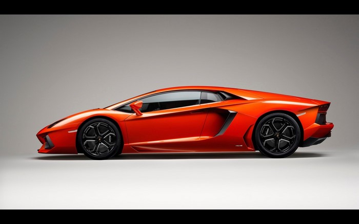 Orange Lamborghini Aventador LP700-4 sports car