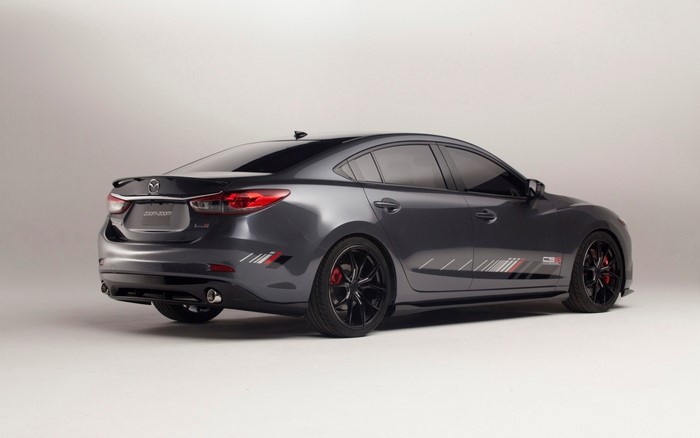 Mazda 6 Sedan with racing stripes