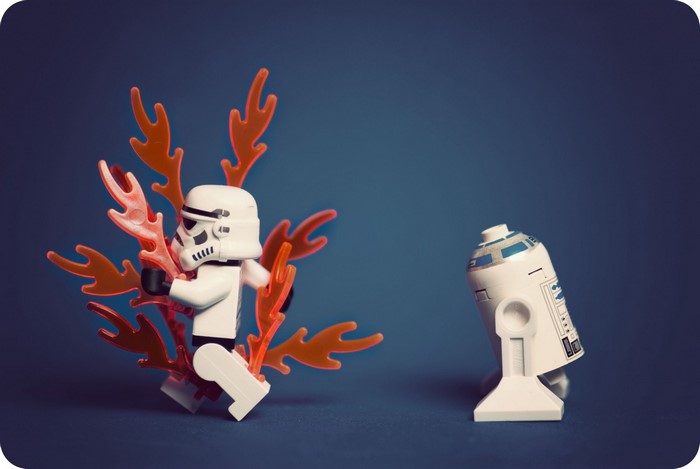 Stormtrooper from Star Wars with R2-D2