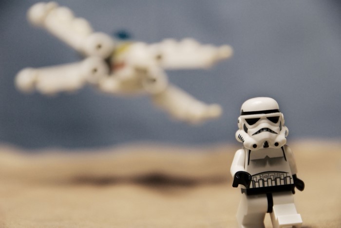 LEGO Stormtrooper and X-wing Starfighter toy