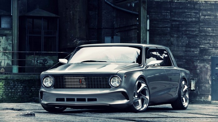 Modified LADA Sedan in an Urban Setting