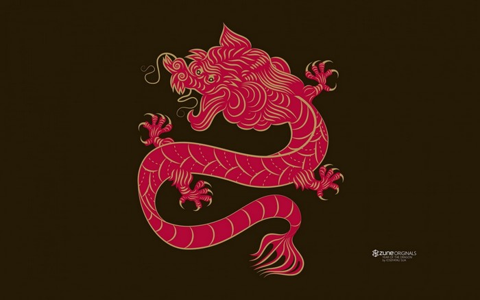 Red Chinese Dragon Illustration