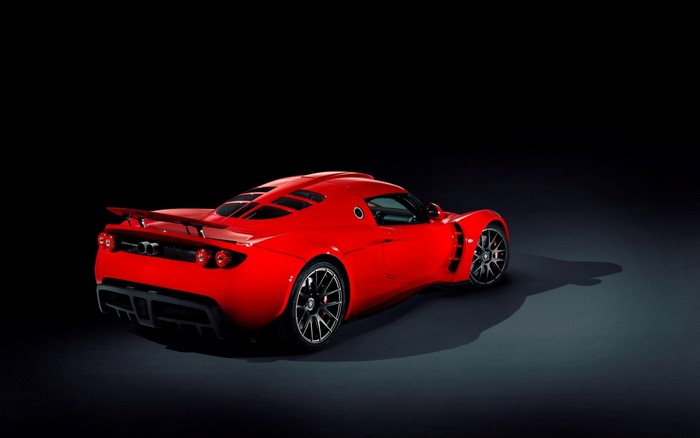 Red Hennessey Venom GT sports car