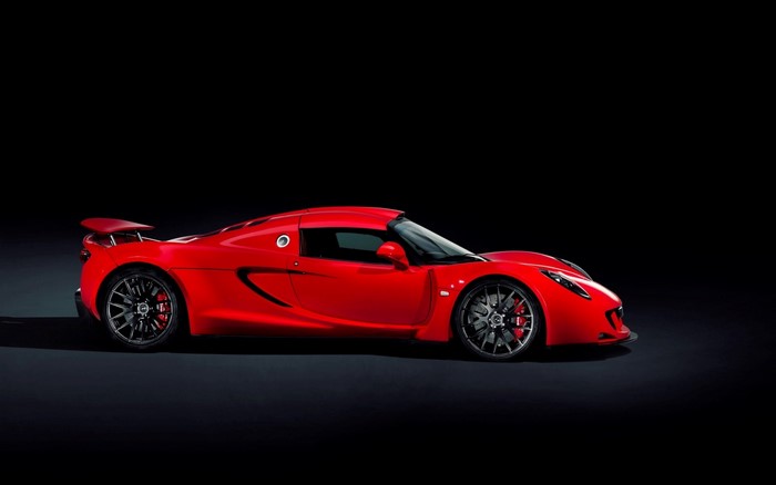 Red Hennessey Venom GT sports car