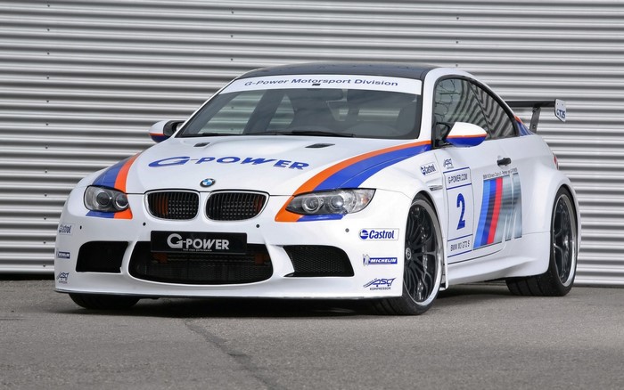 White G-Power BMW M3 GT2 S race car