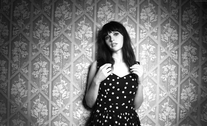 Felicity Jones in Polka Dot Dress