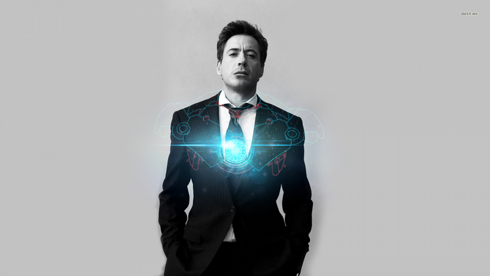 Tony Stark from Iron Man with futuristic chest armor