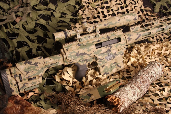 Bushmaster BA50 .50 BMG sniper rifle with scope and ammunition
