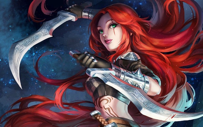 Katarina from League of Legends with daggers