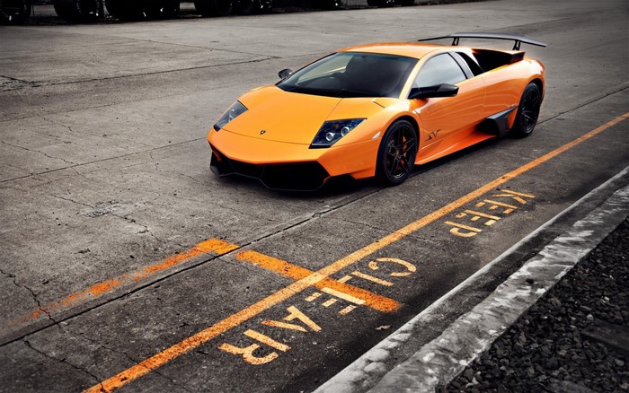 Orange Lamborghini Murcielago LP 670-4 SV Supercar