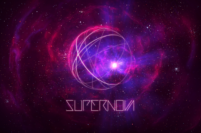 Supernova abstract space art illustration