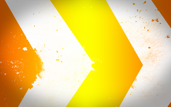 Abstract orange and yellow chevron pattern with grunge texture