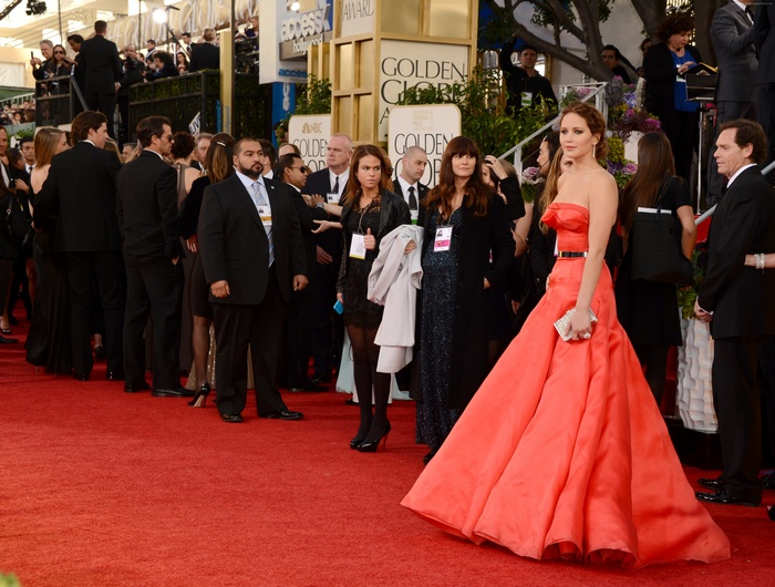 Jennifer Lawrence at the Golden Globe Awards
