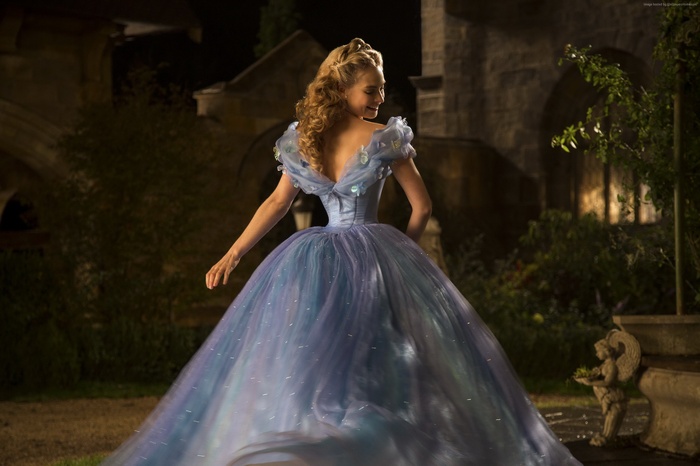 Cinderella in a blue dress