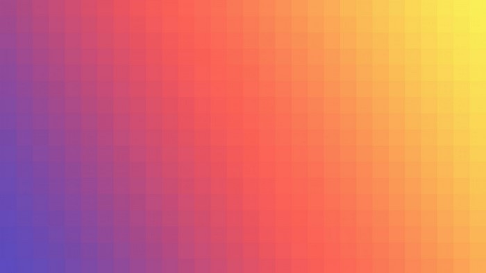 Purple, pink, orange, and yellow gradient mosaic