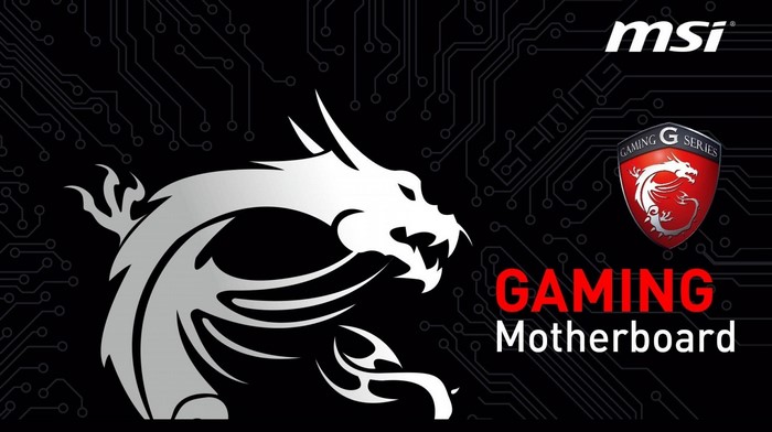 MSI Gaming Motherboard illustration with dragon logo