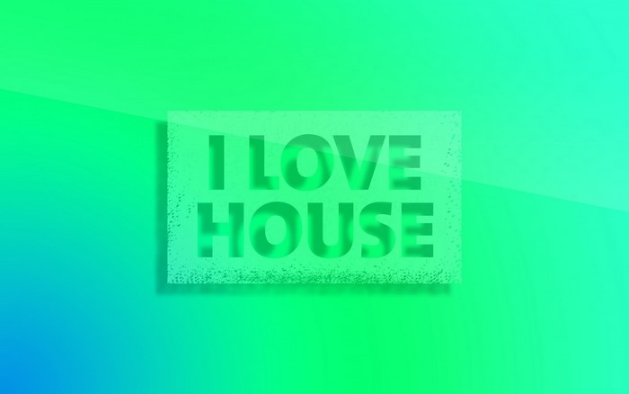 I Love House text graphic