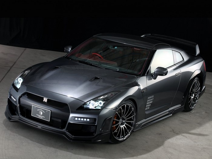 Dark Gray Nissan GT-R R35 Sports Car