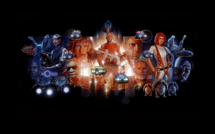 The Fifth Element fan art with Bruce Willis and Milla Jovovich