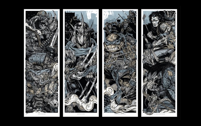 Teenage Mutant Ninja Turtles characters by Rhys Cooper