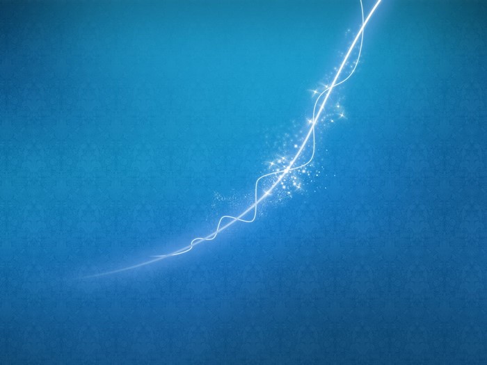 Abstract blue background with a white glowing line