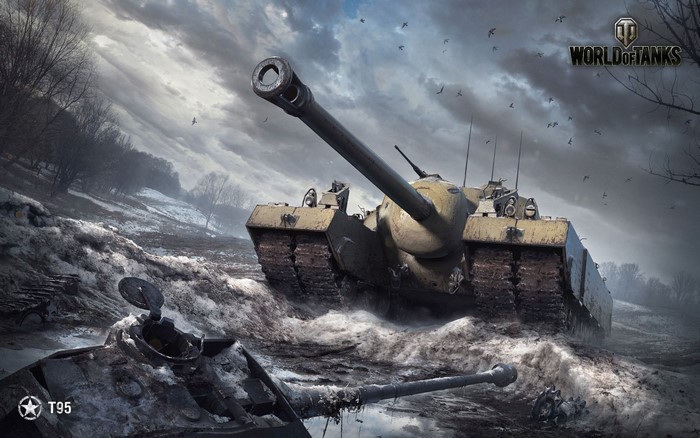 World of Tanks T95 Tank in Snowy Terrain