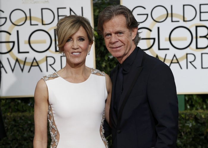 Felicity Huffman and William H. Macy at Golden Globe Awards