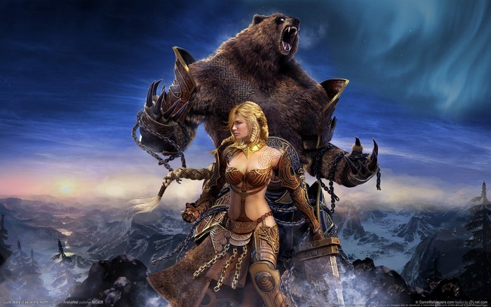 Woman and Bear from Guild Wars Eye of the North