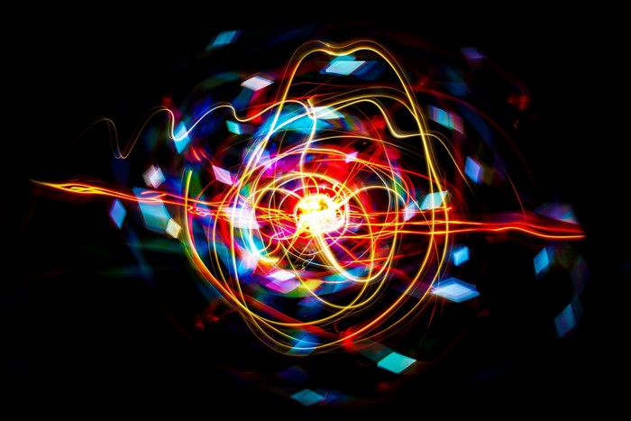 Vibrant Abstract Sphere of Colorful Light Waves