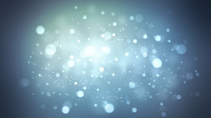 Abstract blue and green bokeh lights