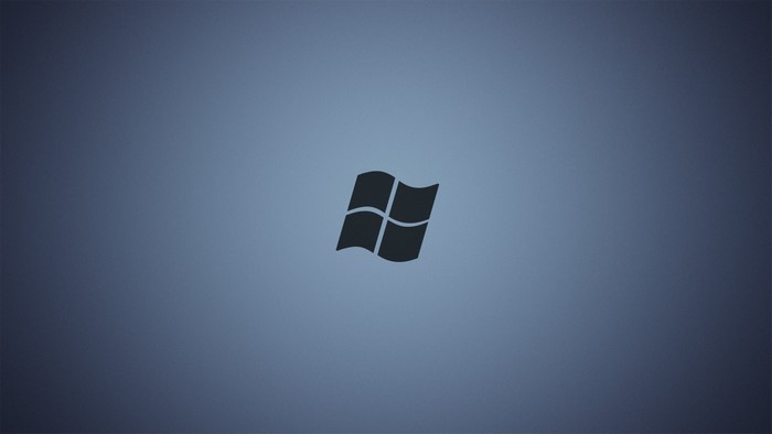 Windows logo on a blue gradient background