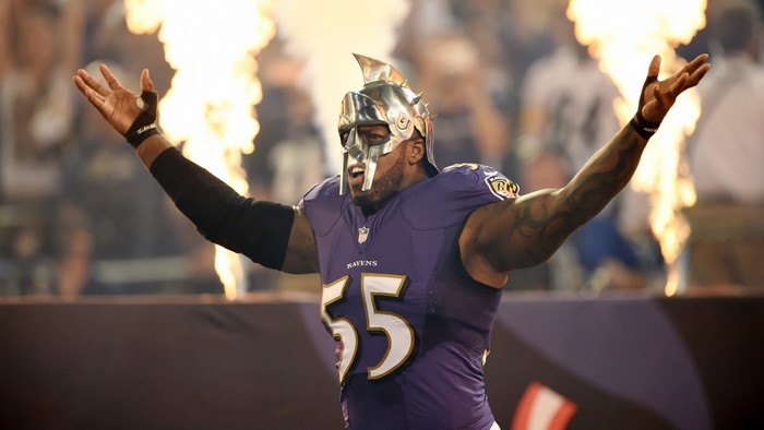 Terrell Suggs of the Baltimore Ravens