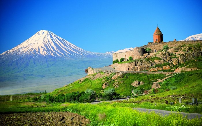 Khor Virap Monastery with Mount Ararat in the background