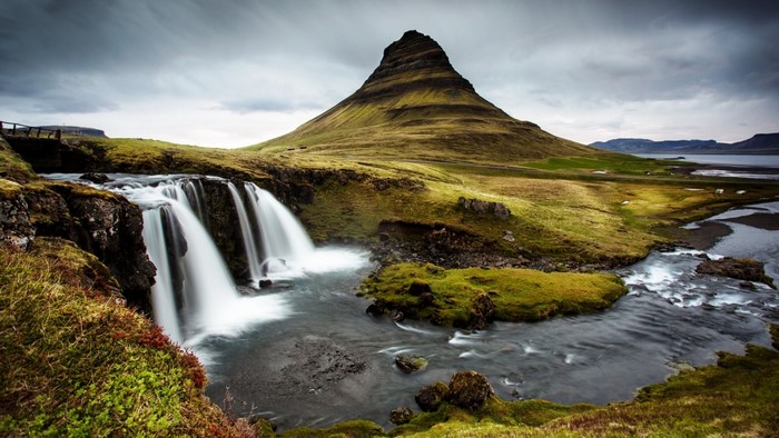 Kirkjufell mountain and waterfall in Iceland