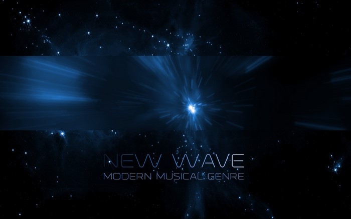 New Wave Modern Musical Genre Space Background