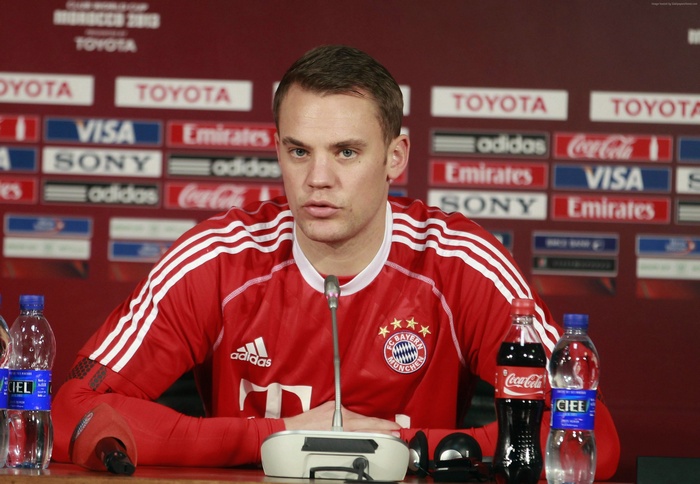 Manuel Neuer of Bayern Munich at a Press Conference